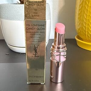 YSL Pink Rose Gold LoveShine Candy Glow Lip Balm full size NIB